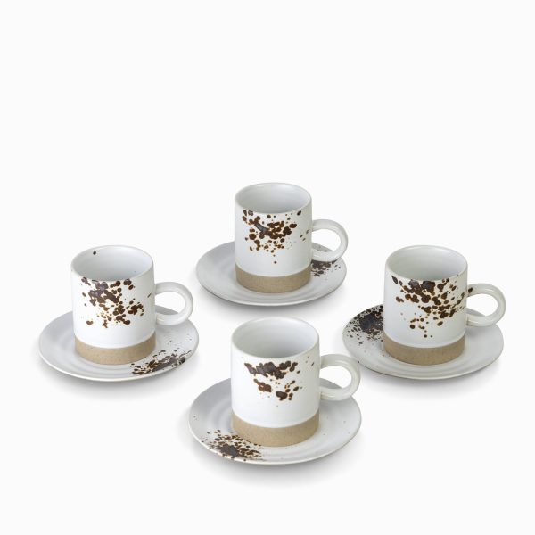 Set x 4 und - Pocillo y plato gayra blanco 200ml - Imagen 2