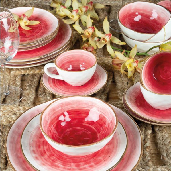 Plato tronco rosado 21.5cm set x 4 - Imagen 2