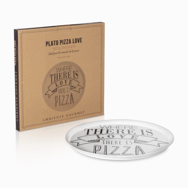 Plato pizza love