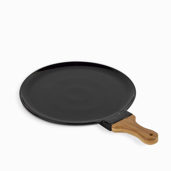 Plato pizza en porcelana negro 32cm