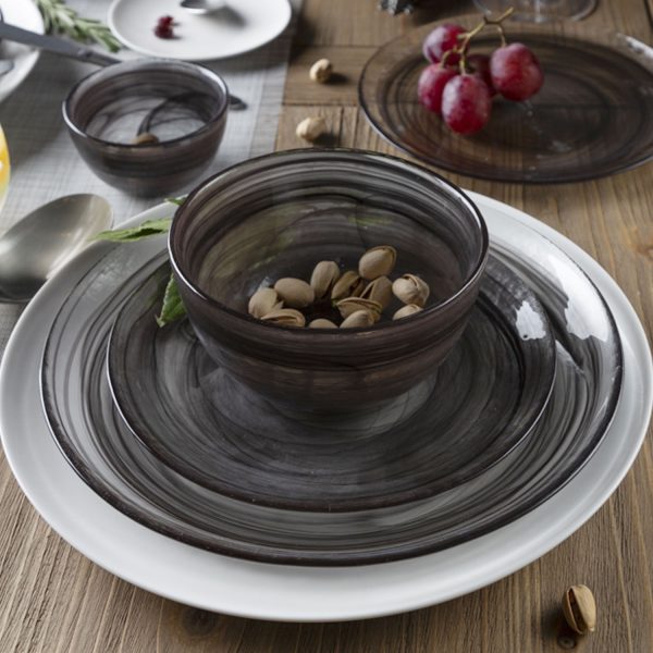 Plato strata gris 21 cm set x 4 - Imagen 2
