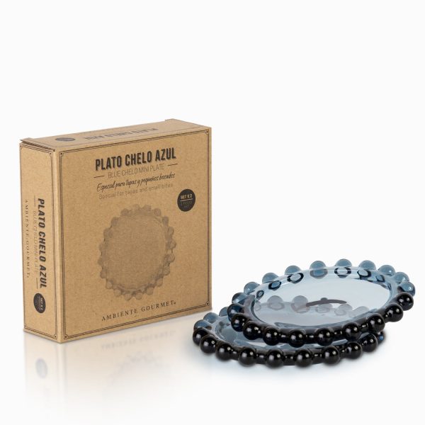 Plato 12 cm chelo azul set x 2