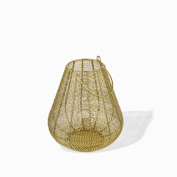 Farol pera dorado 34x38cm - Imagen 2