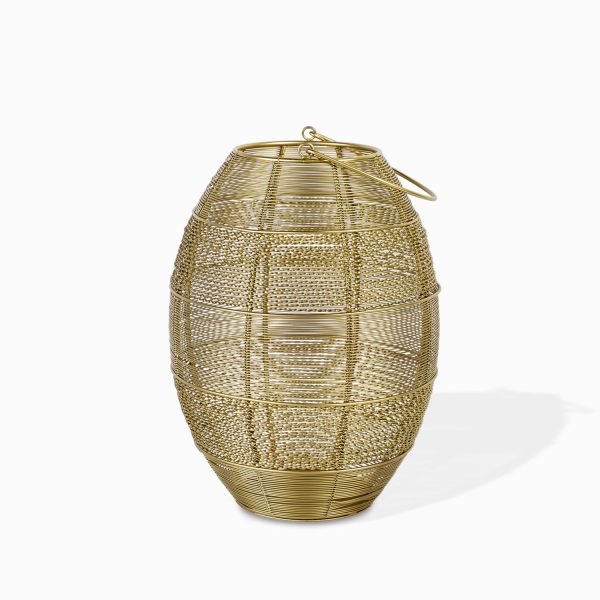 Farol oval dorado 26x37cm - Imagen 2