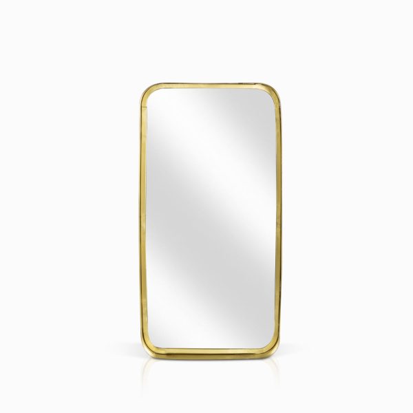 Espejo rectangular dorado 38x6.5x79cm