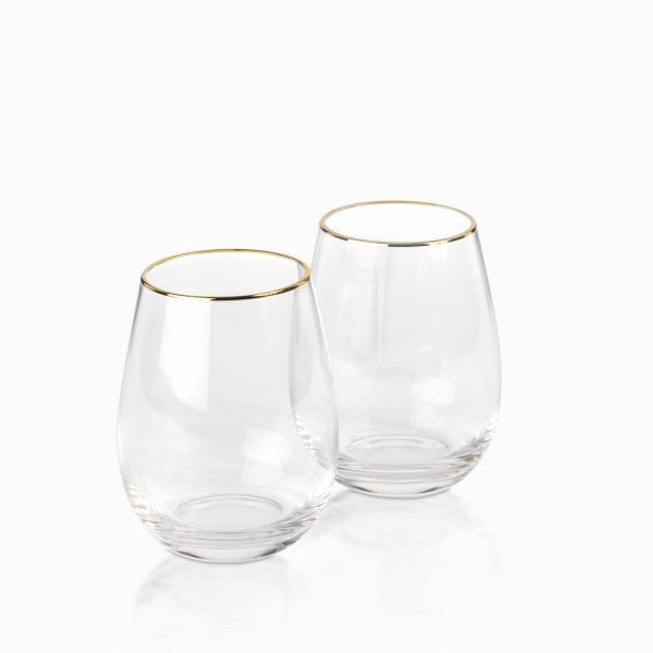 Vasos borde dorado setx2 - Imagen 2