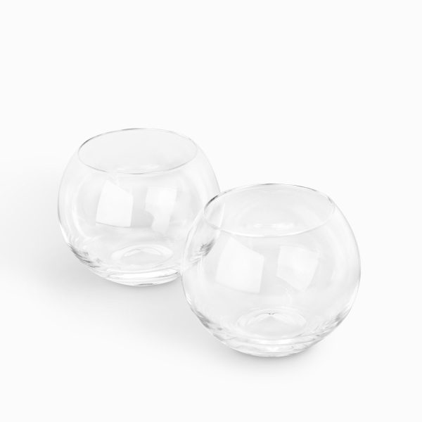 Vasos esfera clear setx2