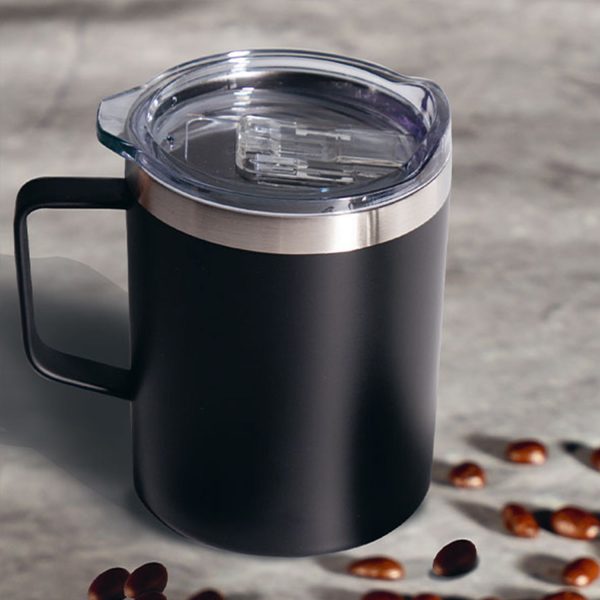 Mug doble pared en acero negro - Imagen 2