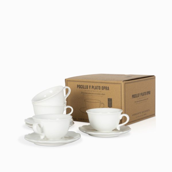 Pocillo y plato opra 90ml setx4