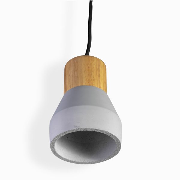 Lámpara madera cemento 16.5x12cm - Imagen 2