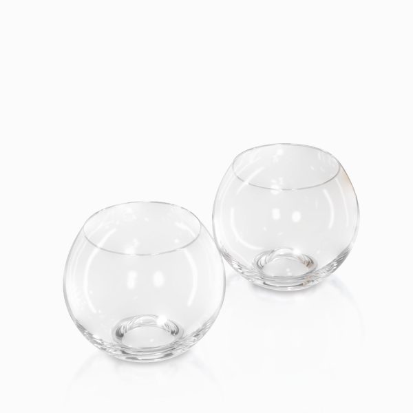 Vaso balon en cristal set x 2 - Imagen 2