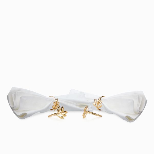Set aros de servilletas hojas x4
