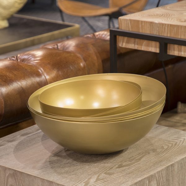 Tazon metal dorado 30cm - Imagen 2