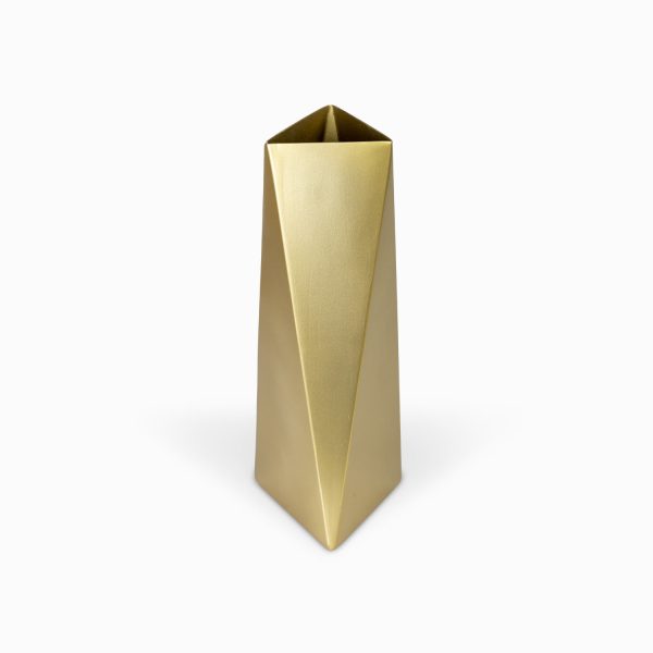 Florero origami dorado