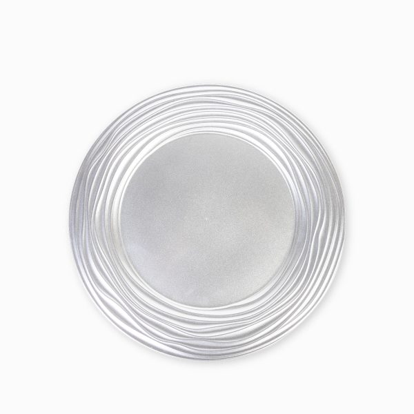 Plato bade dahlia plateado