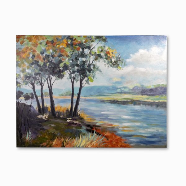 Cuadro paisaje arboles 90x120x3
