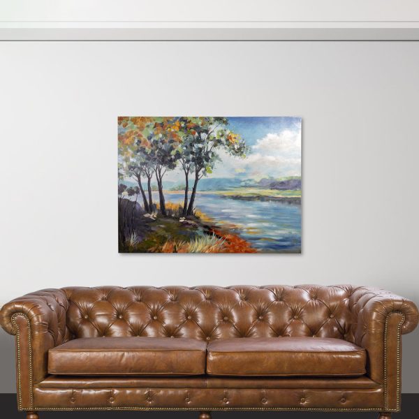 Cuadro paisaje arboles 90x120x3 - Imagen 2