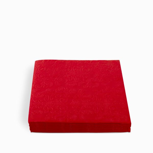 Servilletas arabescos rojo - Imagen 2