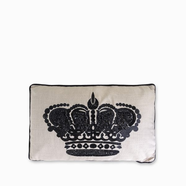 Cojin corona negra 30x50cm