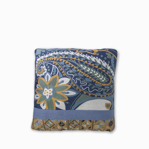 Cojin arabesco azul