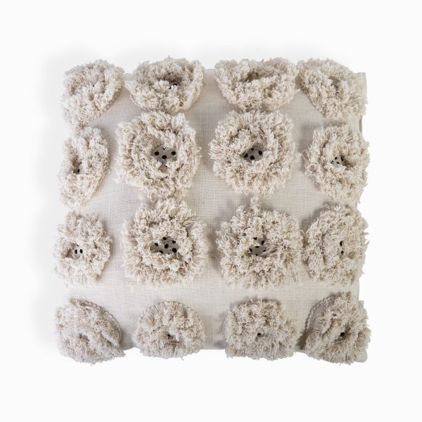Cojin nudos beige 45x45cm