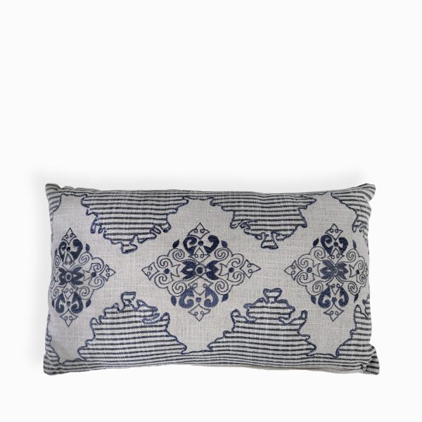 Cojin rombo tajona gris 30x50cm