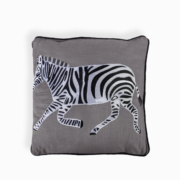 Cojin cebra gris 45x45cm