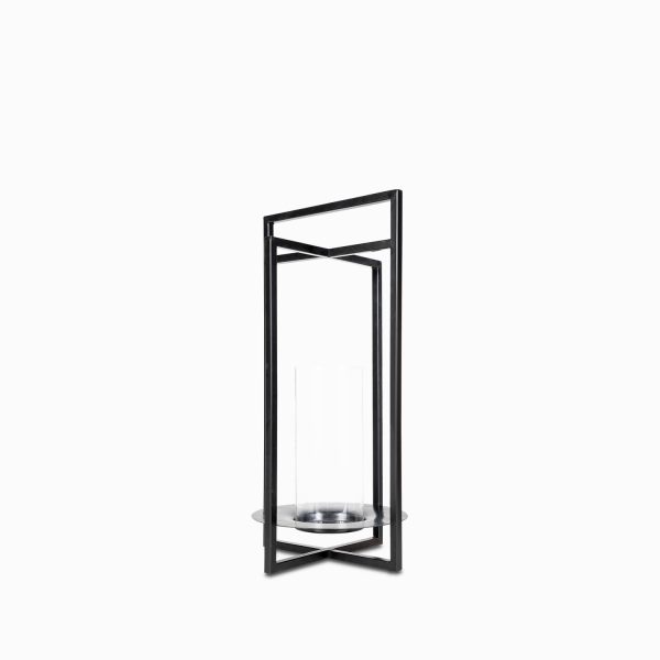 Farol negro cruzado 25x50cm