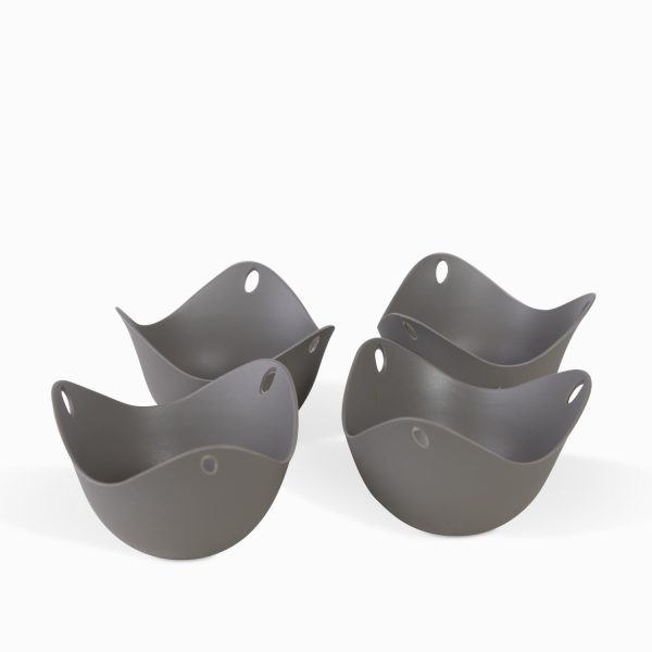 Molde para huevos pochados gris setx4