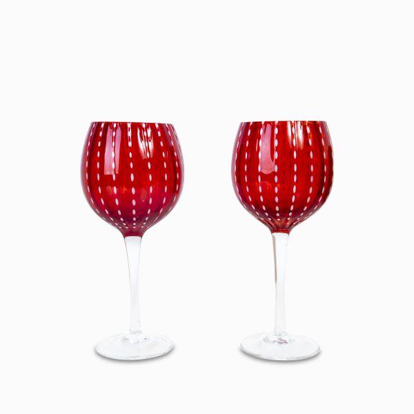 Copa perle roja 530ml setx2