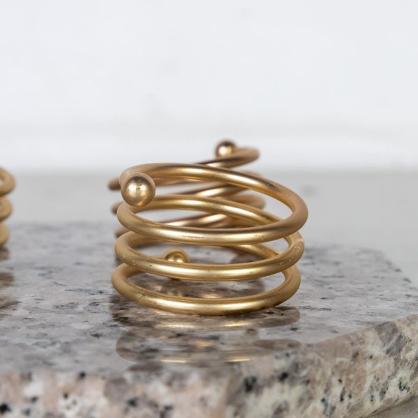 Set aro servilleta espiral dorado setx4 - Imagen 2