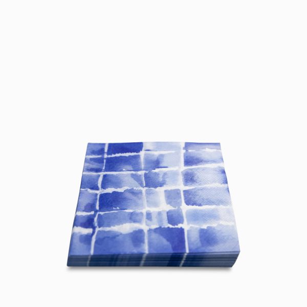 Servilletas cuadros azul