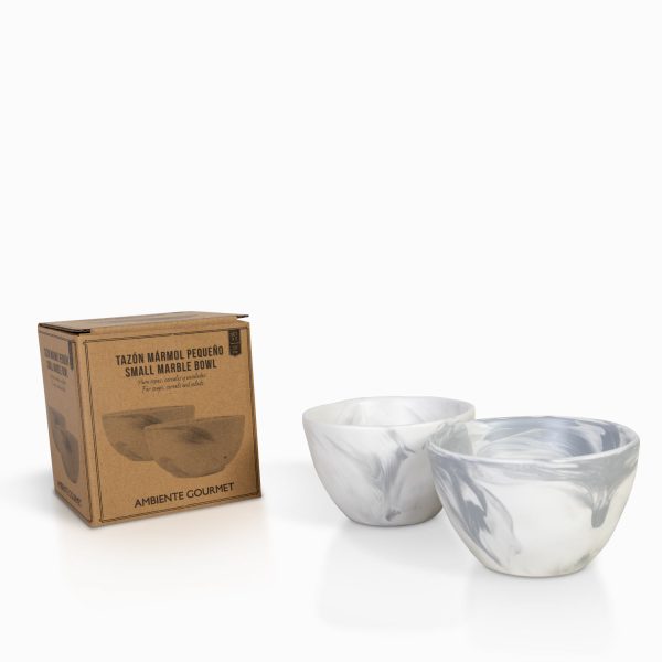 Tazon marmol pequeño 12 cm setx2