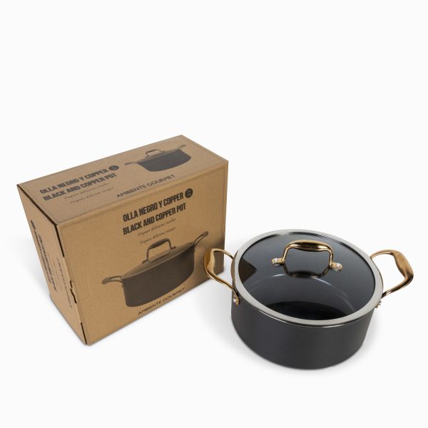 Olla negro y copper 24 cm - Imagen 2