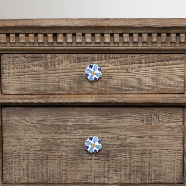 Pomo hojas azules set x 2 - Imagen 2