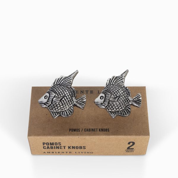 Pomo metal pescado set x 2