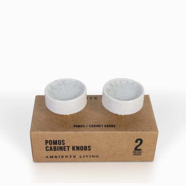 Pomo sello blanco set x 2