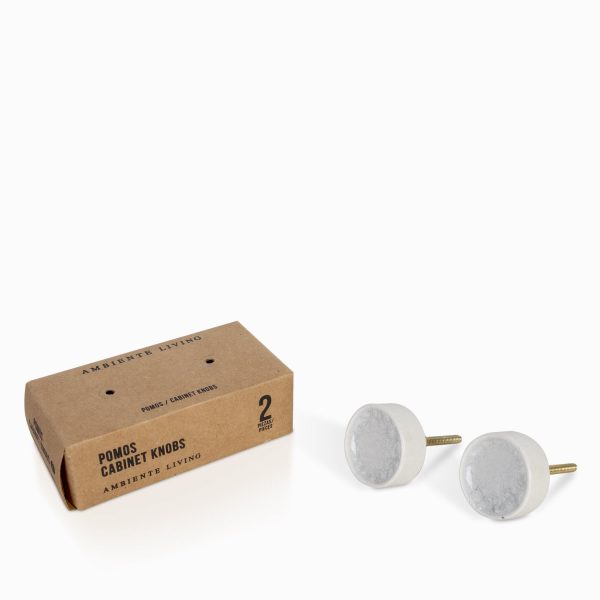 Pomo sello blanco set x 2 - Imagen 2