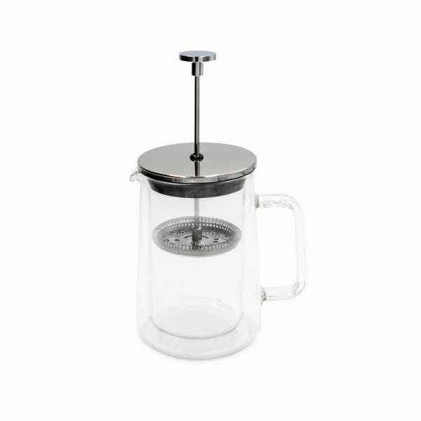 Cafetera prensadora doble pared plateada 600ml - Imagen 2