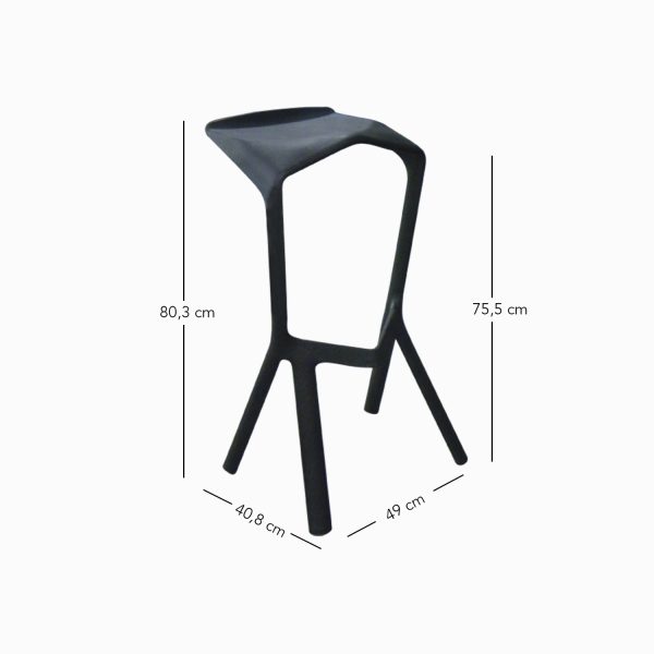 Taburete miura negro - Imagen 2