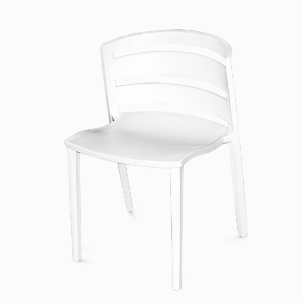 Silla rayas blanca