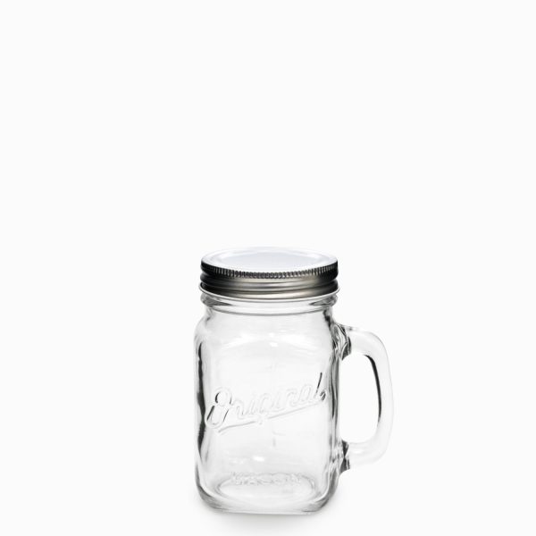 Vaso mason con tapa