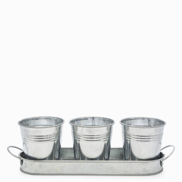 Set de recipientes galvanizados