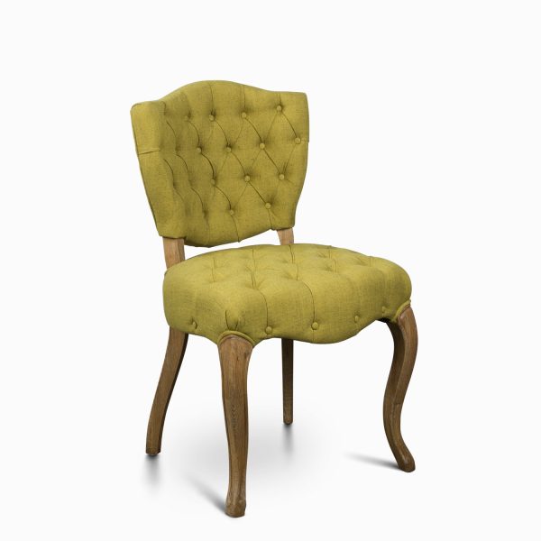 Silla comedor capitoneada verde