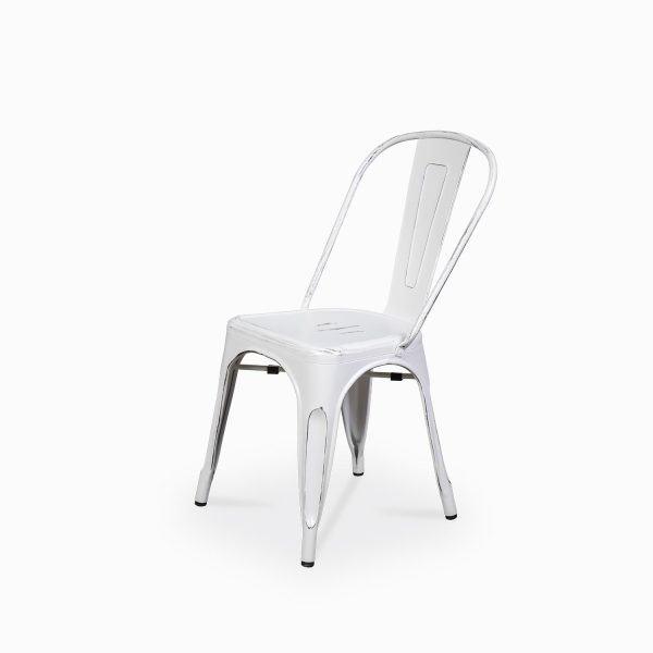 Silla comedor industrial blanca - Imagen 2