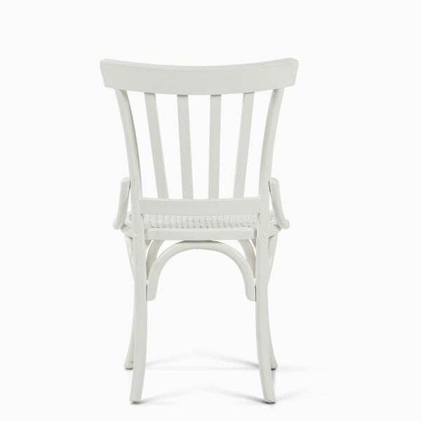 Silla comedor rayas blanca