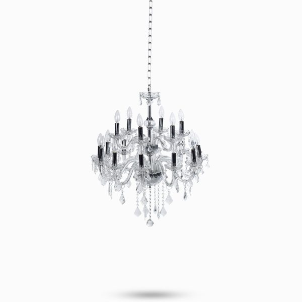 Lámpara candelabro rococo cristal