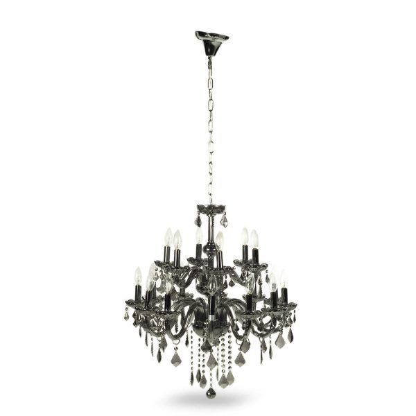 Lámpara candelabro rococo humo