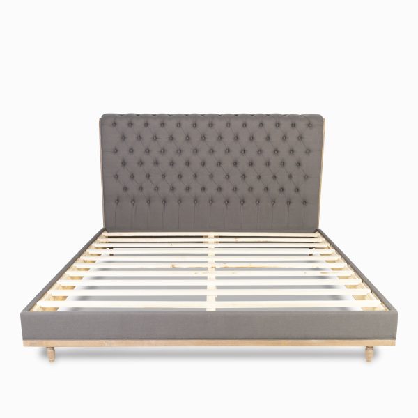 Cama chester king 142x240x208cm gris - Imagen 2