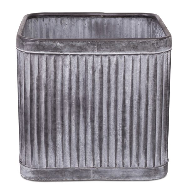 Caneca rectangular metal 36x38x38